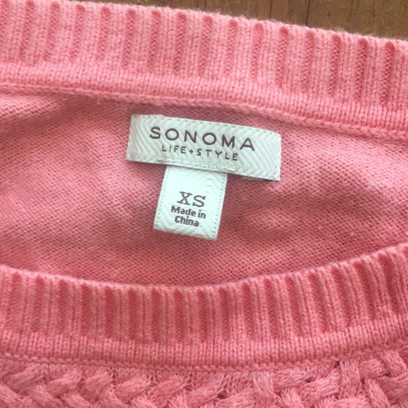 New without tags Sonoma textured salmon sweater - Picture 3 of 4